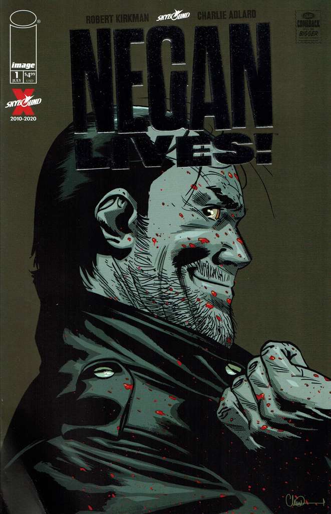 Negan Lives! Silver Foil Logo #1/A (VF/NM), Comic Book, Back Issue, buy comic books online, order comics online, marvel comics, sell comic books, online, comic websites, comic store,  vintige comic books, comic book store guelph, comic book store, comic book store near me, Long Box Silver's Comic Book Store