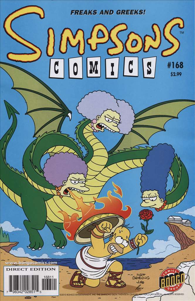 Simpsons Comics #168, Comic Book, Back Issue, buy comic books online, order comics online, marvel comics, sell comic books, online, comic websites, comic store,  vintige comic books, comic book store guelph, comic book store, comic book store near me, Long Box Silver's Comic Book Store