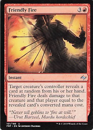 Friendly Fire Fate Reforged #101 Uncommon Near Mint or Better