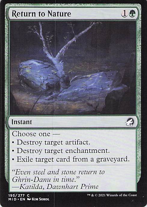 Return to Nature Innistrad: Midnight Hunt #195 Common Near Mint or Better