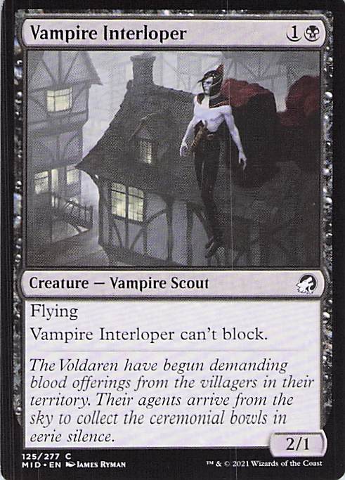 Vampire Interloper Innistrad: Midnight Hunt #125 Common Near Mint or Better