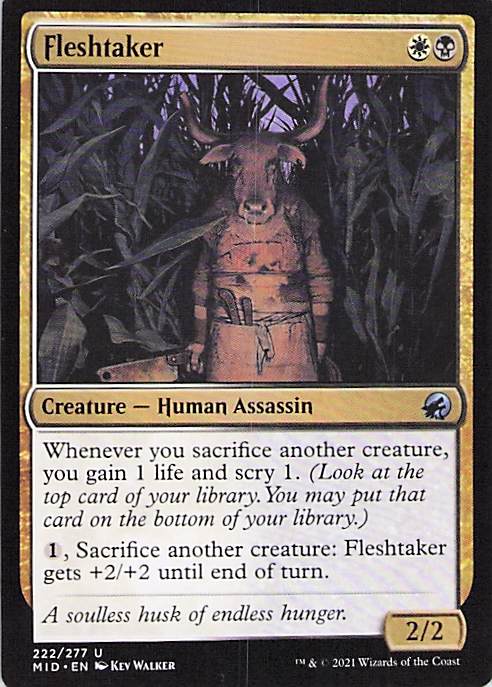 Fleshtaker Innistrad: Midnight Hunt #222 Uncommon Near Mint or Better