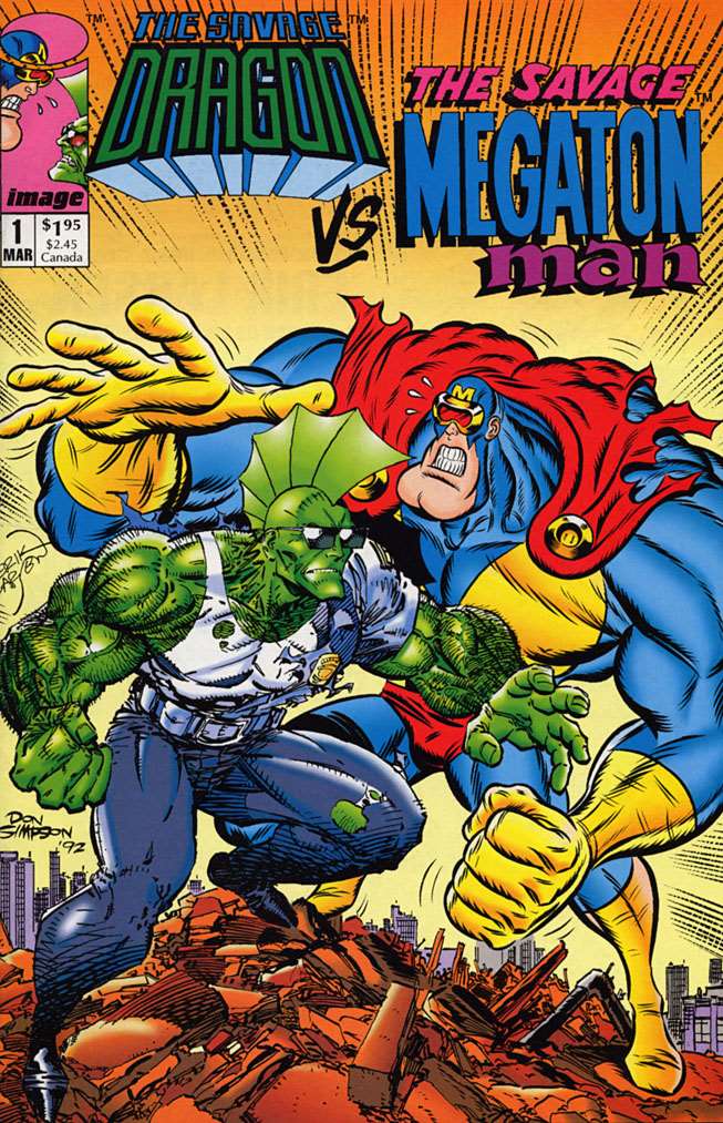 Savage Dragon Vs. The Savage Megaton Man, The #1, Comic Book, Back Issue, buy comic books online, order comics online, marvel comics, sell comic books, online, comic websites, comic store, vintige comic books, comic book store guelph, comic book store, comic book store near me, Long Box Silver's Comic Book Store