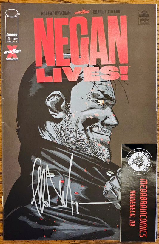 Negan Lives! Red Logo|Mega Brain Comics Signed Edition #1 (VF/NM)