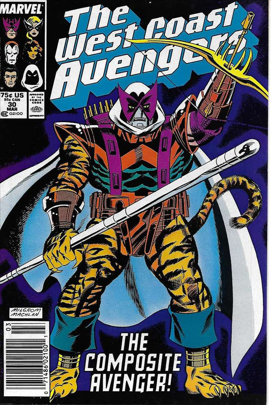 West Coast Avengers(F) #30/NS, Comic Book, Back Issue, buy comic books online, order comics online, marvel comics, sell comic books, online, comic websites, comic store,  vintige comic books, comic book store guelph, comic book store, comic book store near me, Long Box Silver's Comic Book Store