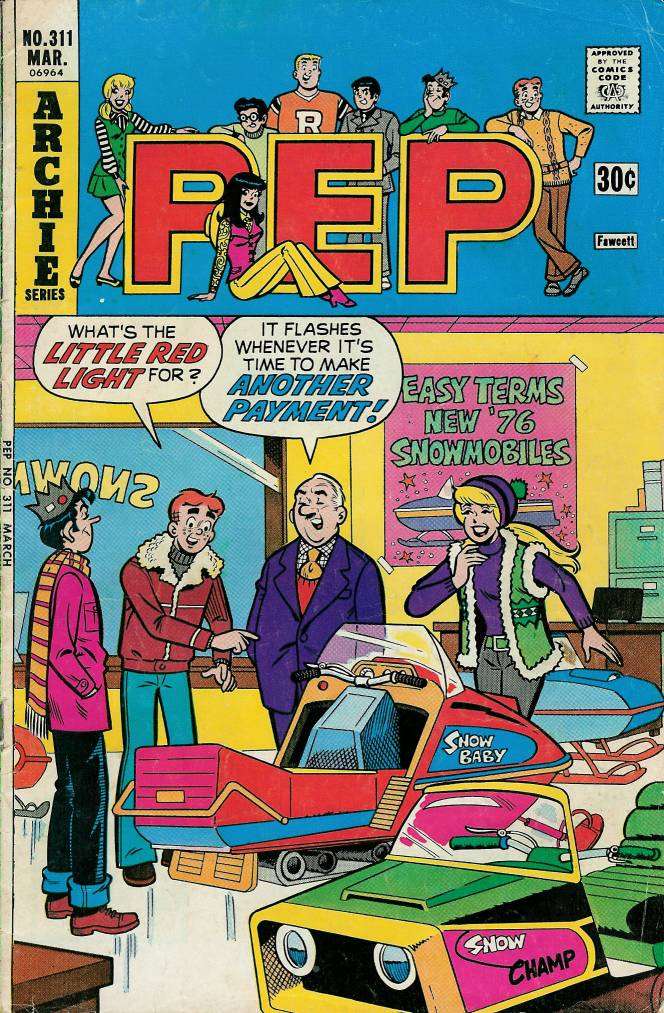 Pep #311, Comic Book, Back Issue, buy comic books online, order comics online, marvel comics, sell comic books, online, comic websites, comic store, vintige comic books, comic book store guelph, comic book store, comic book store near me, Long Box Silver's Comic Book Store