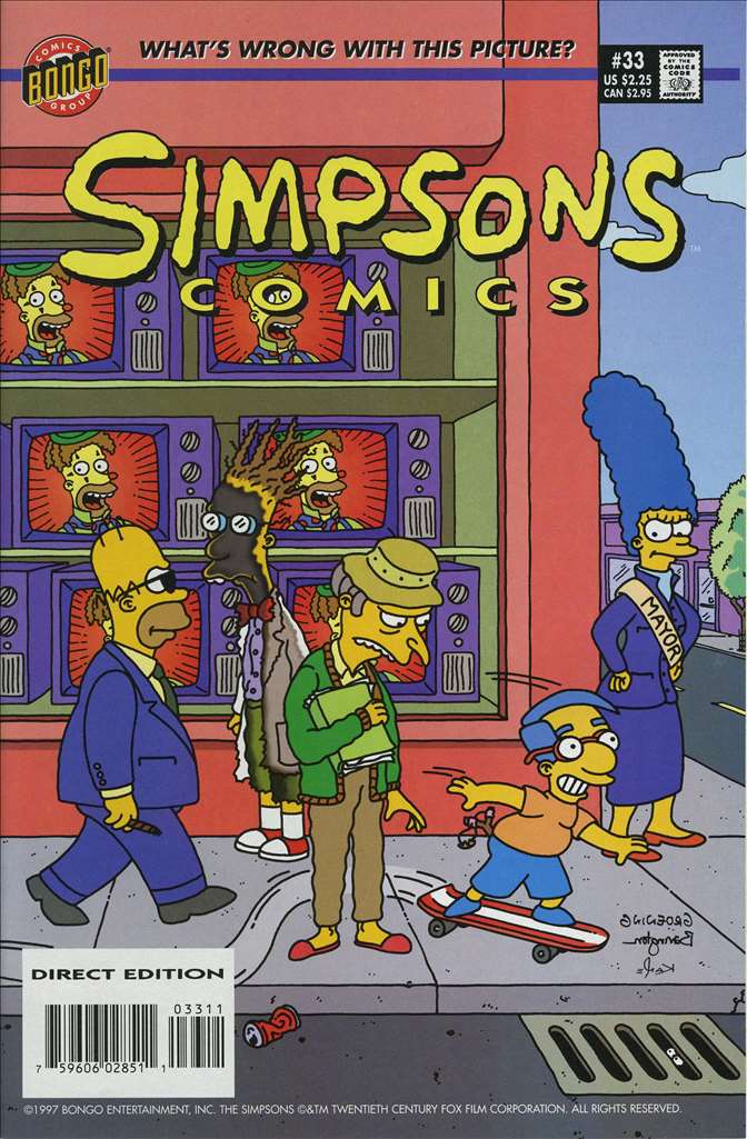 Simpsons Comics #33, Comic Book, Back Issue, buy comic books online, order comics online, marvel comics, sell comic books, online, comic websites, comic store,  vintige comic books, comic book store guelph, comic book store, comic book store near me, Long Box Silver's Comic Book Store