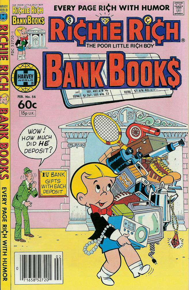 Richie Rich Bank Books #56 (F), Comic Book, buy comic books online, online comic book store canada, sell comic books, online, comic websites, comic store, vintige comic books, comic book store guelph, comic book store, Long Box Silver's Comics