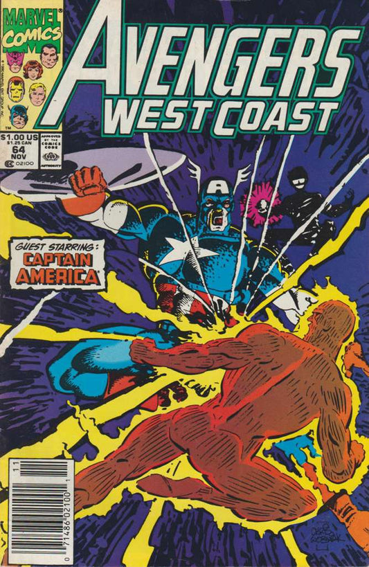 Avengers West Coast #64/NS (VF/NM), Comic Book, Back Issue, buy comic books online, order comics online, marvel comics, sell comic books, online, comic websites, comic store,  vintige comic books, comic book store guelph, comic book store, comic book store near me, Long Box Silver's Comic Book Store