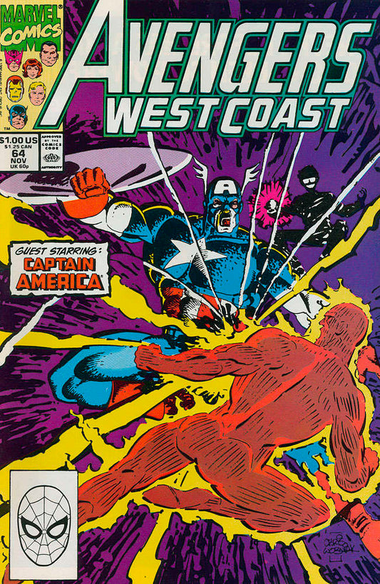 Avengers West Coast #64 (VF/NM), Comic Book, Back Issue, buy comic books online, order comics online, marvel comics, sell comic books, online, comic websites, comic store,  vintige comic books, comic book store guelph, comic book store, comic book store near me, Long Box Silver's Comic Book Store