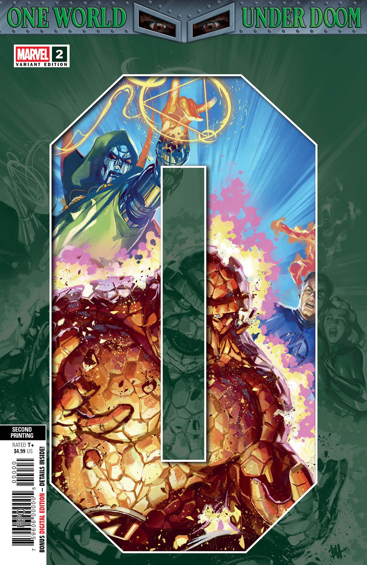 One World Under Doom #2 Ben Harvey 2nd Print Variant (VF/NM)