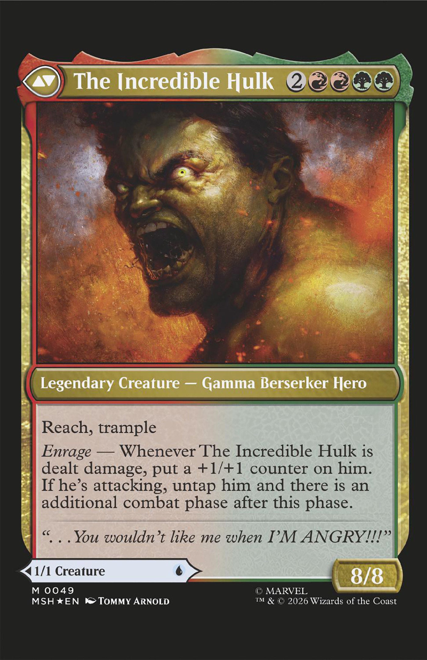 Infernal Hulk #8 Classified Artist Magic: The Gathering Variant (VF/NM)