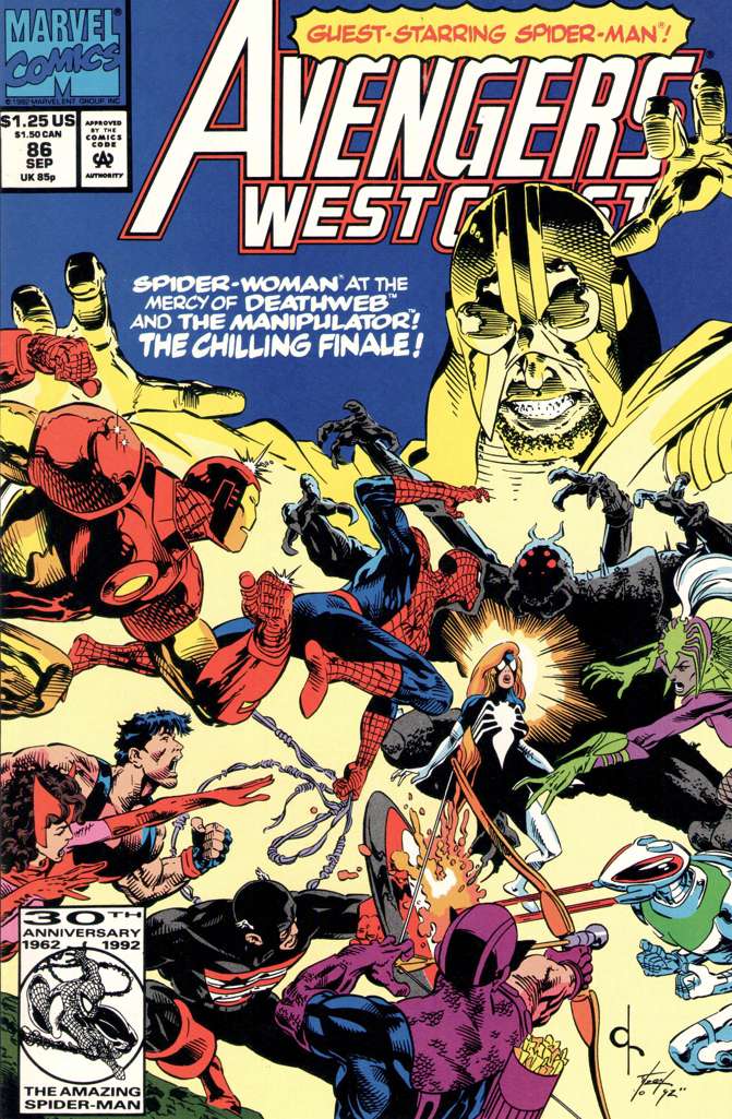 Avengers West Coast #86 (F), Comic Book, Back Issue, buy comic books online, order comics online, marvel comics, sell comic books, online, comic websites, comic store,  vintige comic books, comic book store guelph, comic book store, comic book store near me, Long Box Silver's Comic Book Store