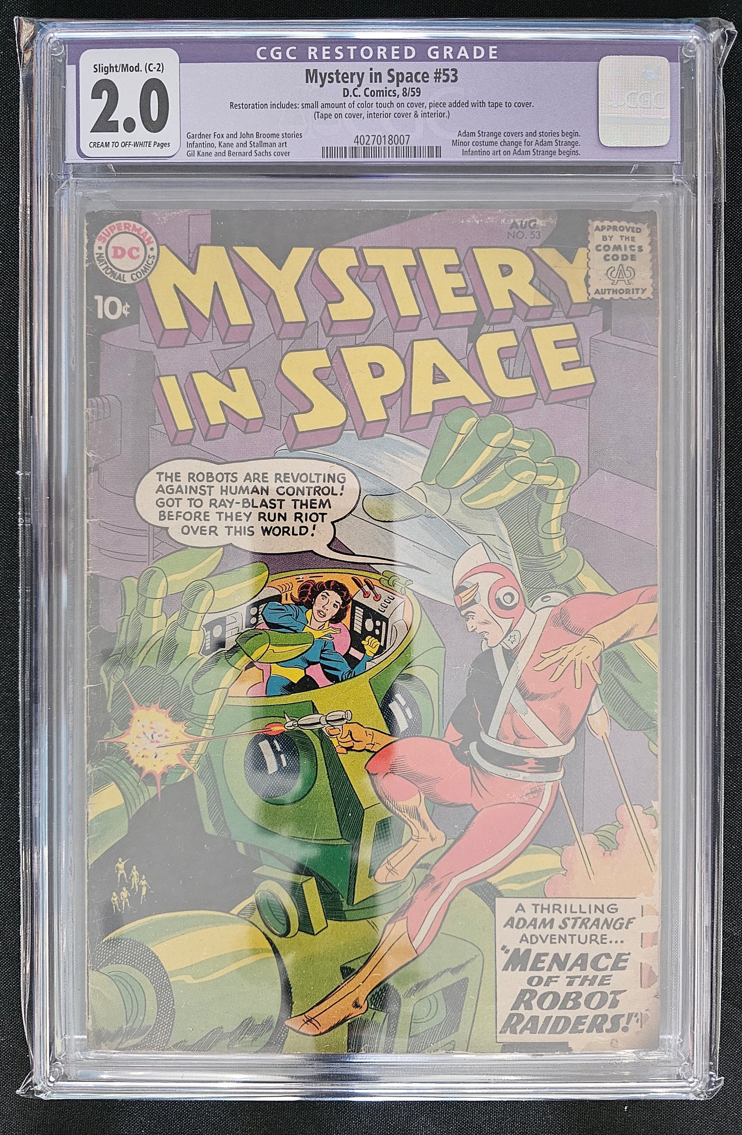 Mystery in Space #53 Restored CGC 2.0