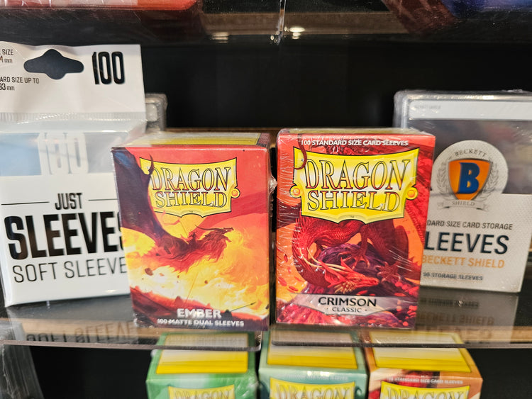 Card sleeves and TCG supplies at Long Box Silver's Comics in Guelph — protection for Magic, Pokémon, Flesh and Blood and more