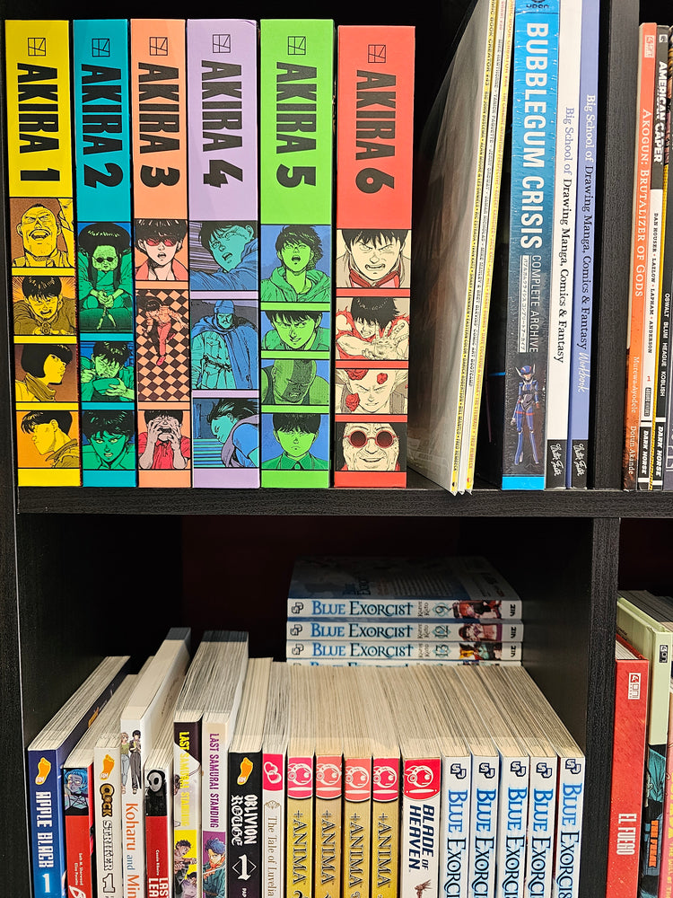 Manga volumes at Long Box Silver's Comics in Guelph — shonen, shojo, seinen and josei series