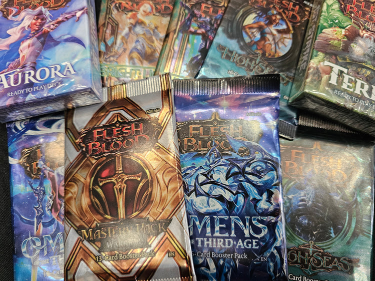 Flesh and Blood TCG cards and sealed product at Long Box Silver's Comics in Guelph