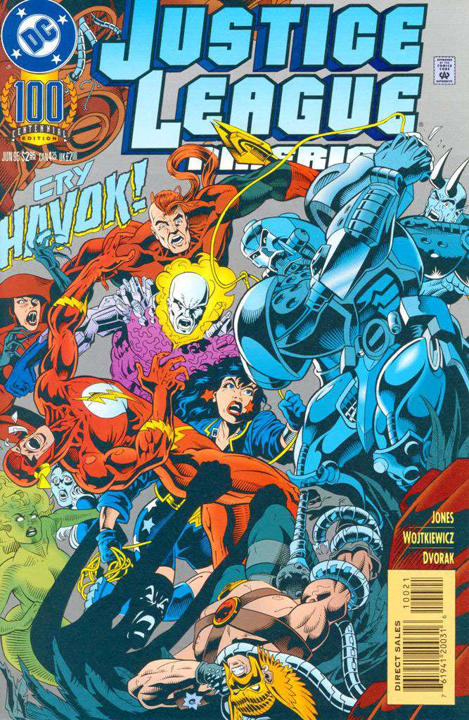 Justice League America #100 Reg. Cover, Comic Book, Back Issue, buy comic books online, order comics online, marvel comics, sell comic books, online, comic websites, comic store,  vintige comic books, comic book store guelph, comic book store, comic book store near me, Long Box Silver's Comic Book Store