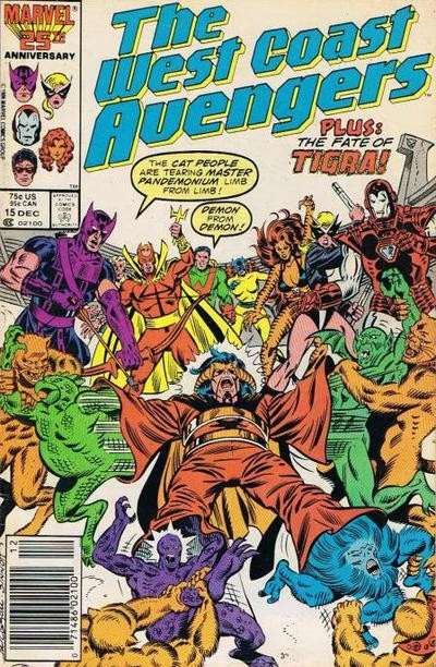 West Coast Avengers (VF-NM) #15/NS, Comic Book, Back Issue, buy comic books online, order comics online, marvel comics, sell comic books, online, comic websites, comic store,  vintige comic books, comic book store guelph, comic book store, comic book store near me, Long Box Silver's Comic Book Store