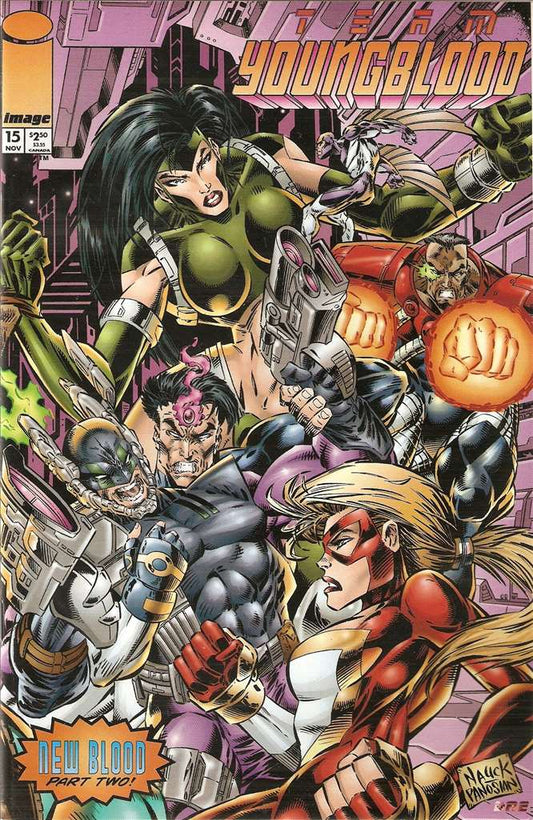 Team Youngblood #15 Very Fine to Near Mint, Comic Book, Back Issue, buy comic books online, online comic book store canada, sell comic books, online, comic websites, comic store,  vintige comic books, comic book store guelph, comic book store, comic book store near me, Long Box Silver's Comics 