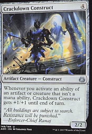 Crackdown Construct Aether Revolt #148 Uncommon Near Mint or Better