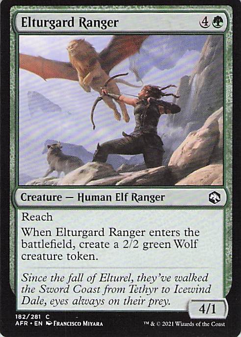 Elturgard Ranger Adventures in the Forgotten Realms #182 Common Near Mint or Better