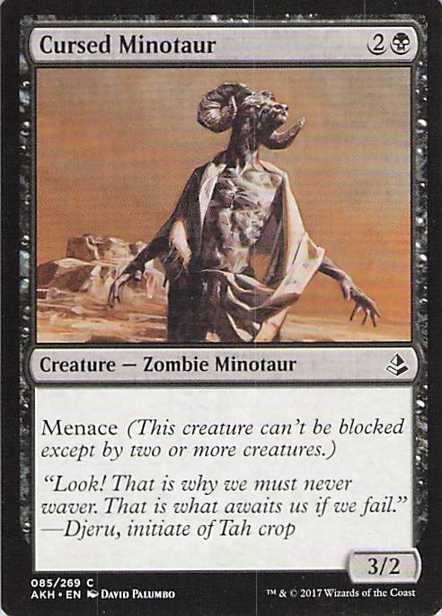 Cursed Minotaur Amonkhet #85 Common Near Mint or Better