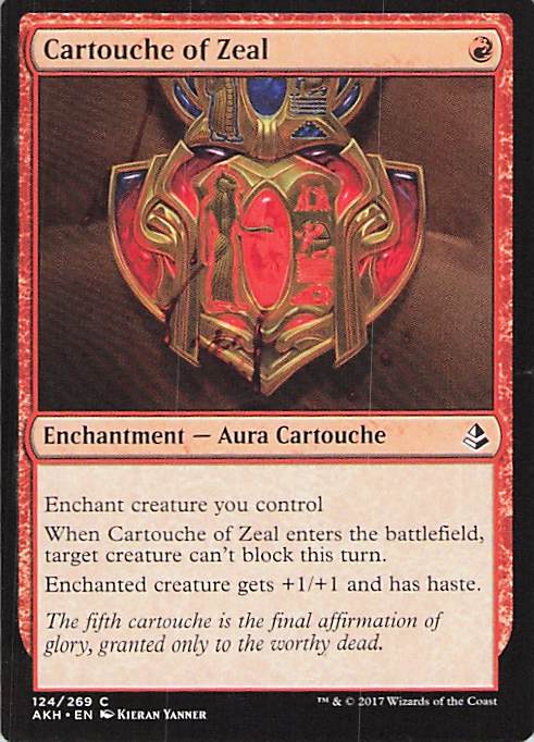 Cartouche of Zeal Amonkhet #124 Common Near Mint or Better