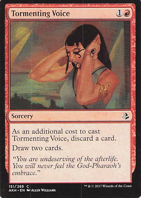 Tormenting Voice Amonkhet #151 Common Near Mint or Better