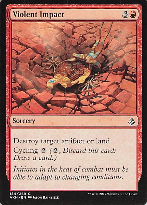 Violent Impact Amonkhet #154 Common Near Mint or Better