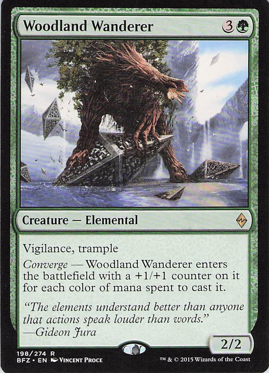 Woodland Wanderer Battle for Zendikar #198 Rare Near Mint or Better