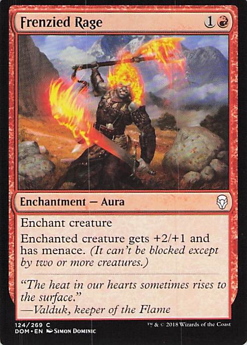 Frenzied Rage Dominaria #124 Common Near Mint or Better