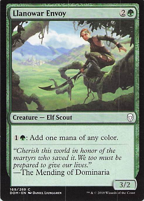 Llanowar Envoy Dominaria #169 Common Near Mint or Better