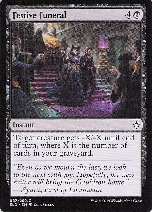 Festive Funeral Throne of Eldraine #87 Common Near Mint or Better