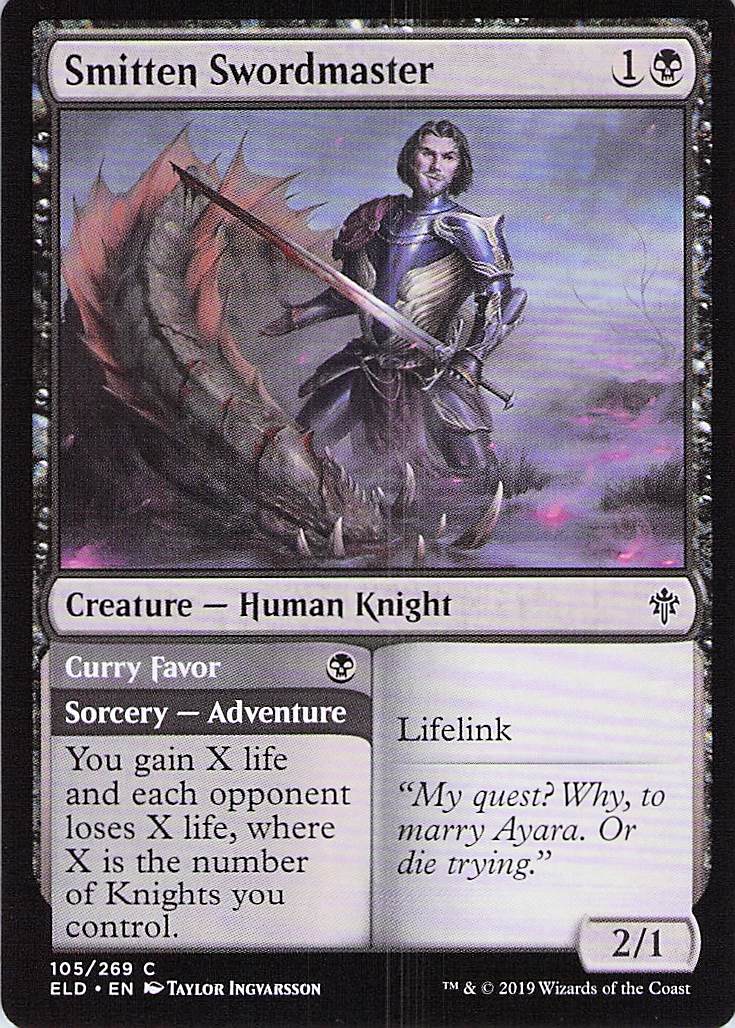 Smitten Swordmaster Throne of Eldraine #105 Common Near Mint or Better