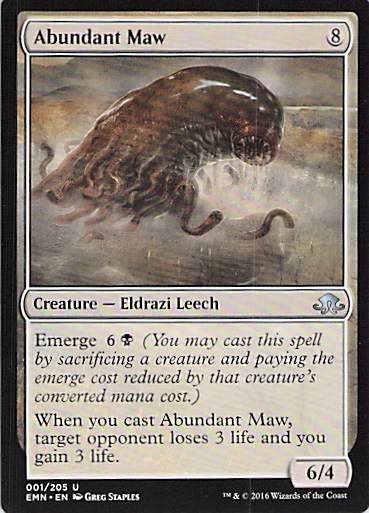 Abundant Maw Eldritch Moon #1 Uncommon Near Mint or Better