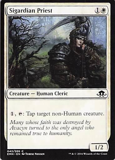 Sigardian Priest Eldritch Moon #42 Common Near Mint or Better