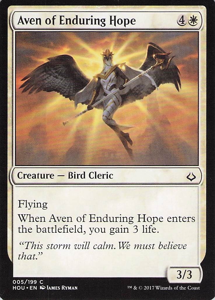 Aven of Enduring Hope Hour of Devastation #5 Common Near Mint or Better