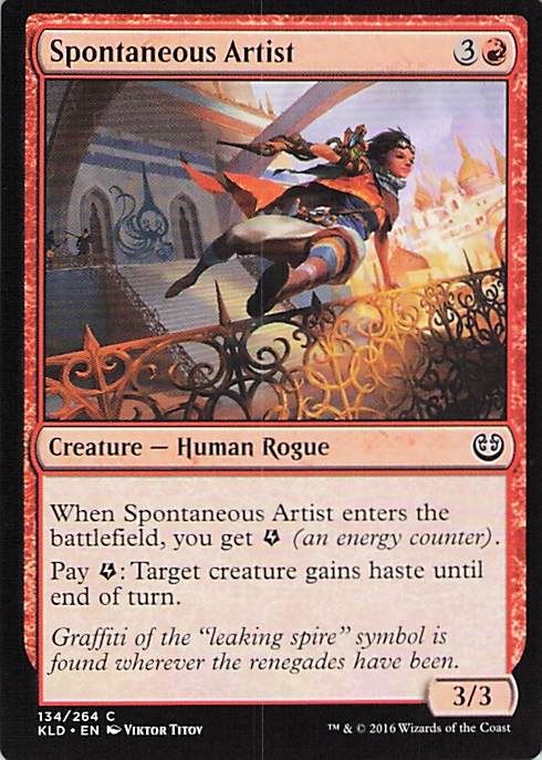 Spontaneous Artist Kaladesh #134 Common Near Mint or Better