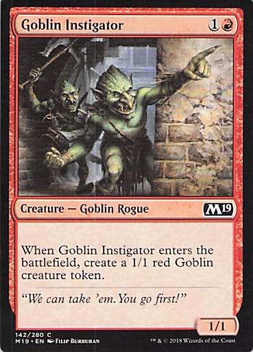 Goblin Instigator Core Set 2019 #142 Common Near Mint or Better