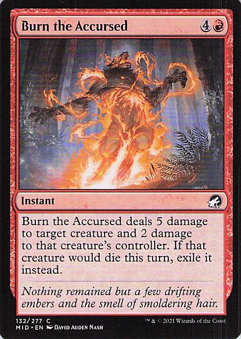 Burn the Accursed Innistrad: Midnight Hunt #132 Common Near Mint or Better