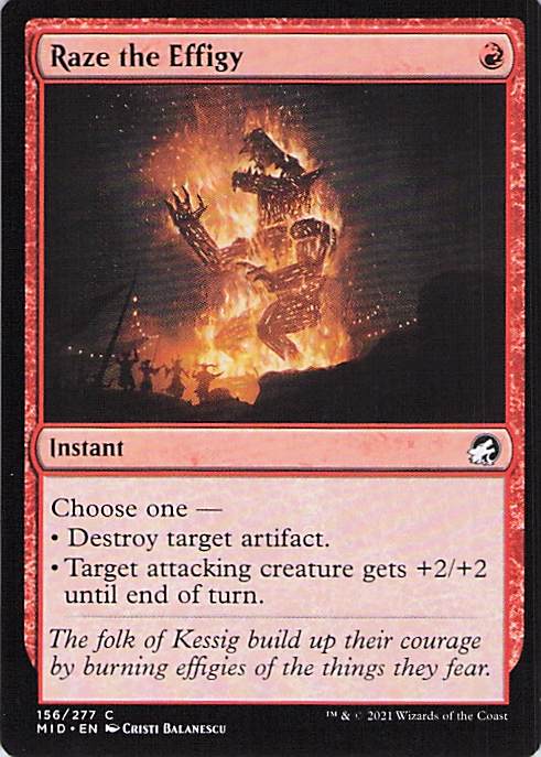 Raze the Effigy Innistrad: Midnight Hunt #156 Common Near Mint or Better