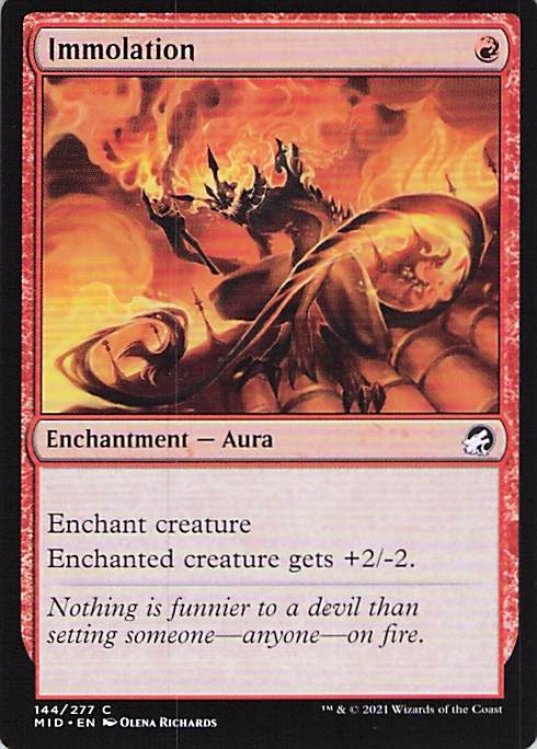 Immolation Innistrad: Midnight Hunt #144 Common Near Mint or Better