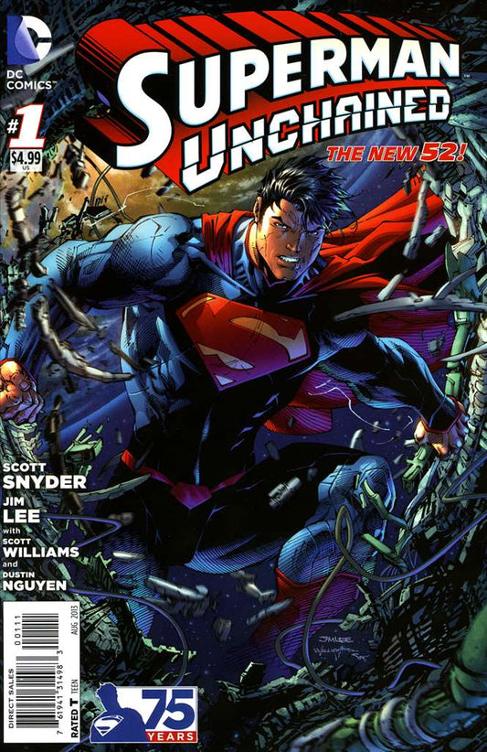 Superman Unchained #1, DC Comics, Comic Book, Back Issue, buy comics online, comic book store guelph, online comic book store, local comic shop, Long Box Silver's Comics