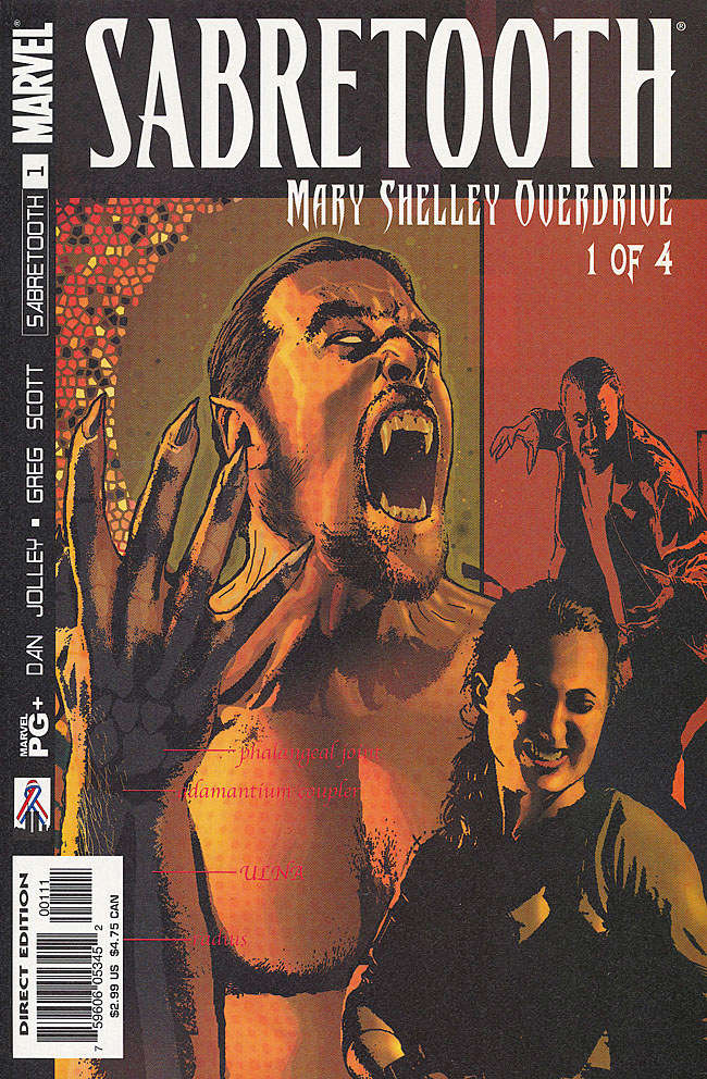 Sabretooth: Mary Shelley Overdrive #1 (VF-NM), Comic Book, Back Issue, buy comic books online, online comic book store canada, sell comic books, online, comic websites, comic store,  vintige comic books, comic book store guelph, comic book store, comic book store near me, Long Box Silver's Comics 