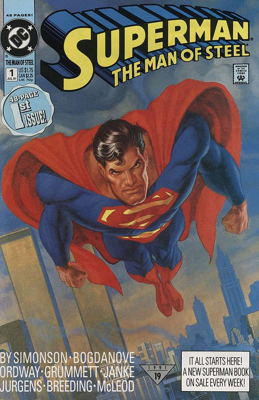 Superman: The Man of Steel #1, DC Comics, Comic Book, Back Issue, buy comics online, comic book store guelph, online comic book store, local comic shop, Long Box Silver's Comics