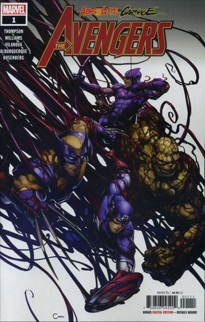 Absolute Carnage: Avengers #1, Comic Book, Back Issue, buy comic books online, order comics online, marvel comics, sell comic books, online, comic websites, comic store,  vintige comic books, comic book store guelph, comic book store, comic book store near me, Long Box Silver's Comic Book Store