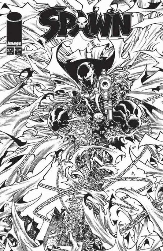 Spawn #375 Cover B Harvey Tolibao Black & White Variant (VF/NM)
