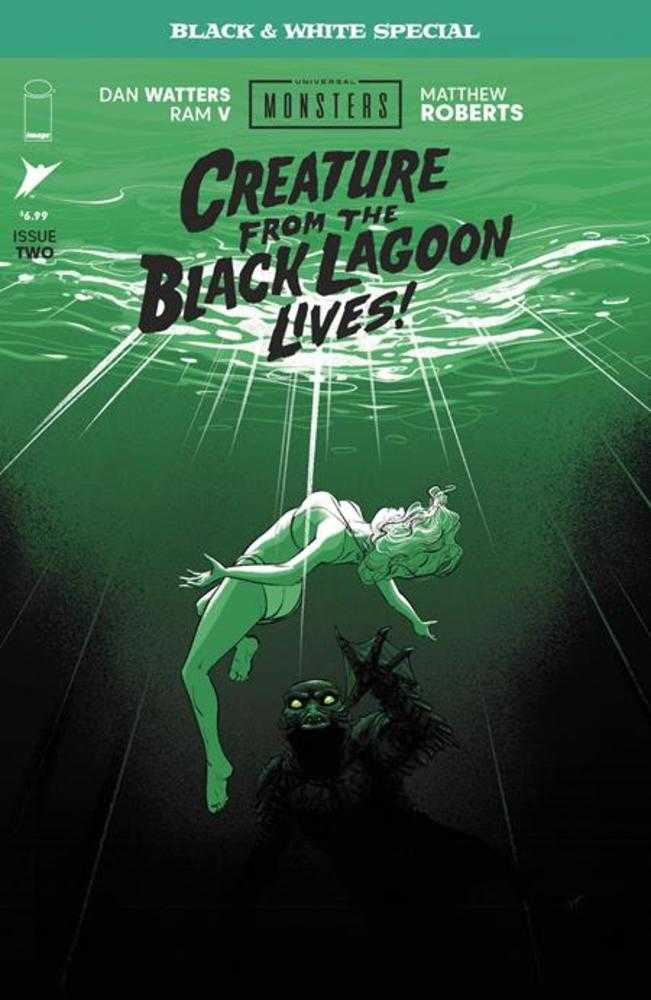 Universal Monsters Creature From The Black Lagoon Lives Black & White Special #2 (Of 2) Cover A Matthew Roberts (VF/NM)