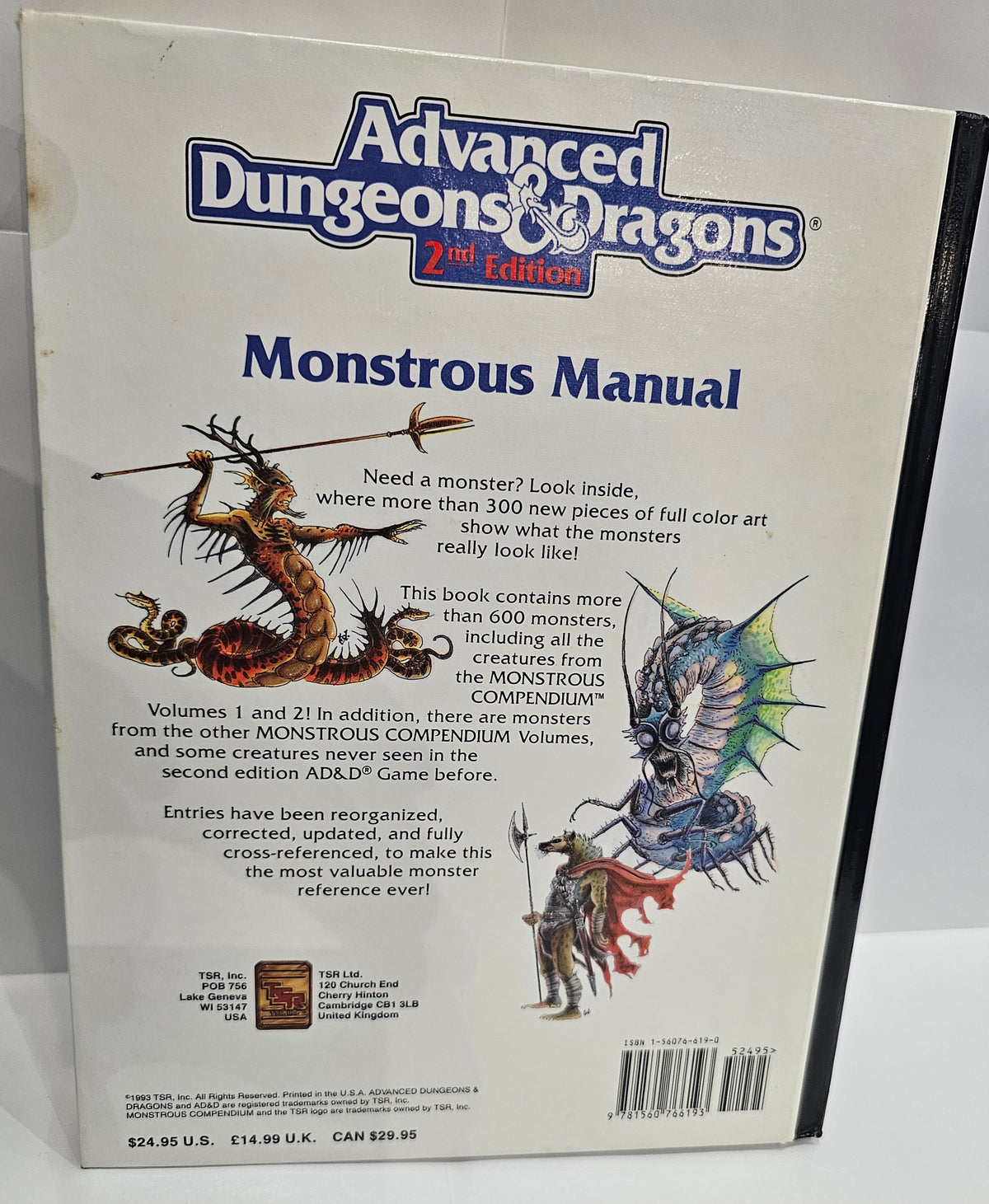 Advanced Dungeons & Dragons 2nd Edition Monstrous Manual